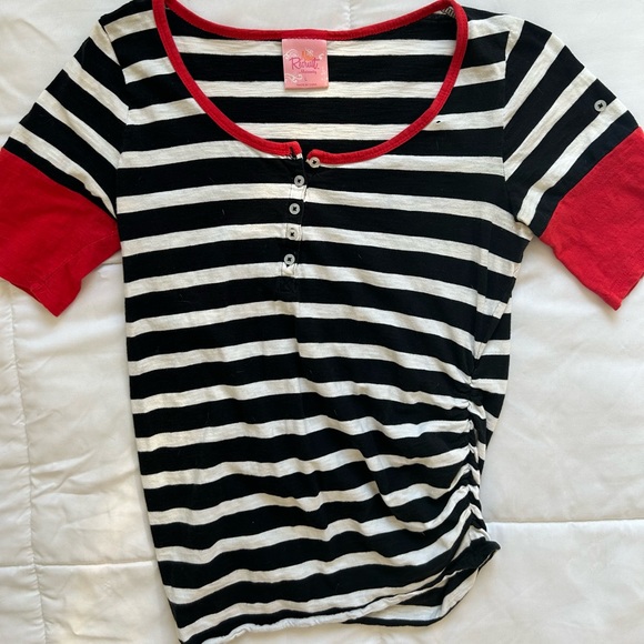 Cute Striped Blouse Size Large - Picture 2 of 7